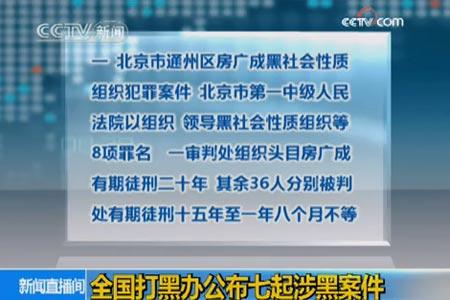 全国"打黑办"通报南阳白玉岗案等七起涉黑案